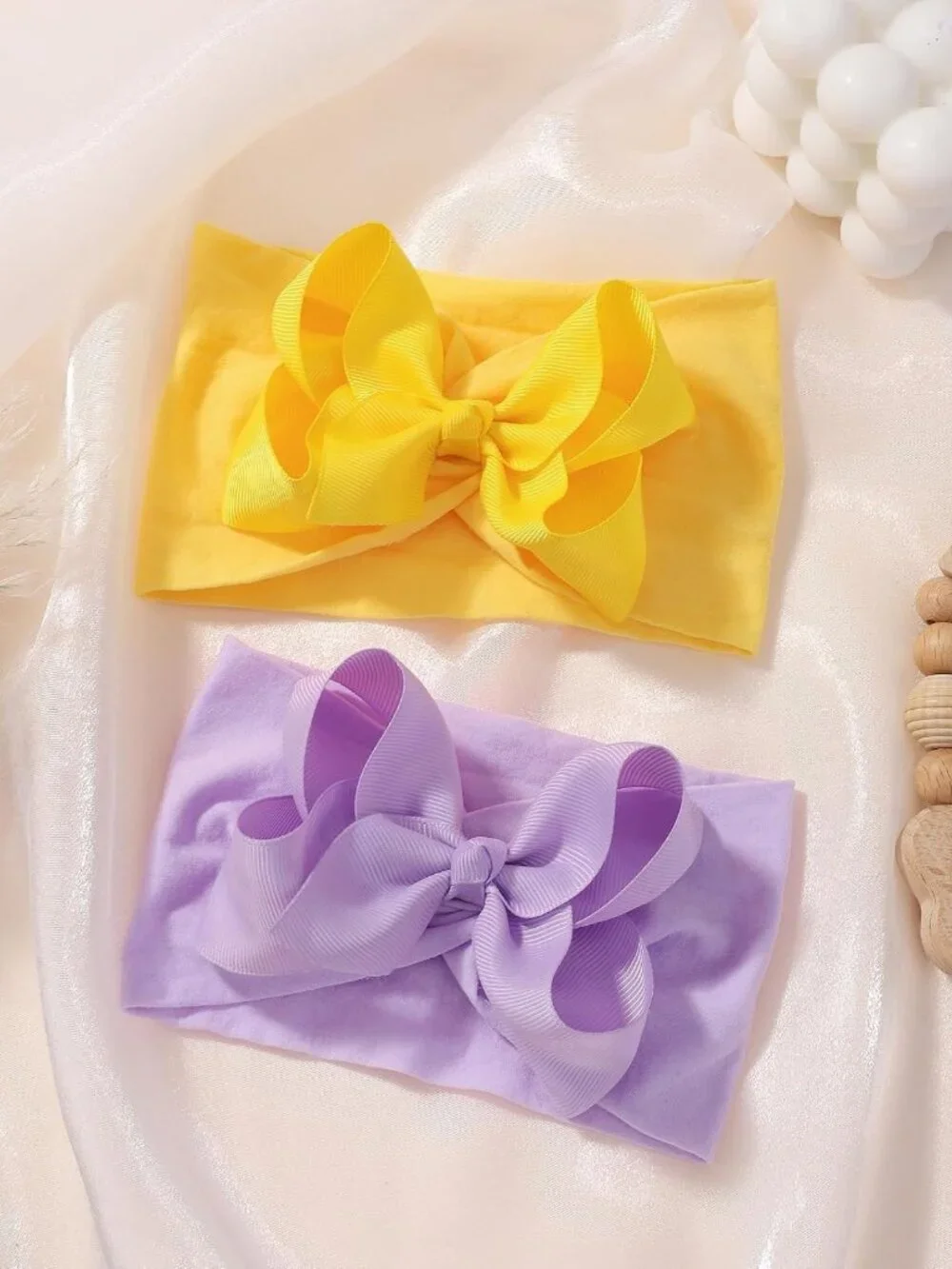 20pcs Baby Hair Bows & Headbands Set - Soft Nylon for Newborns, Infants